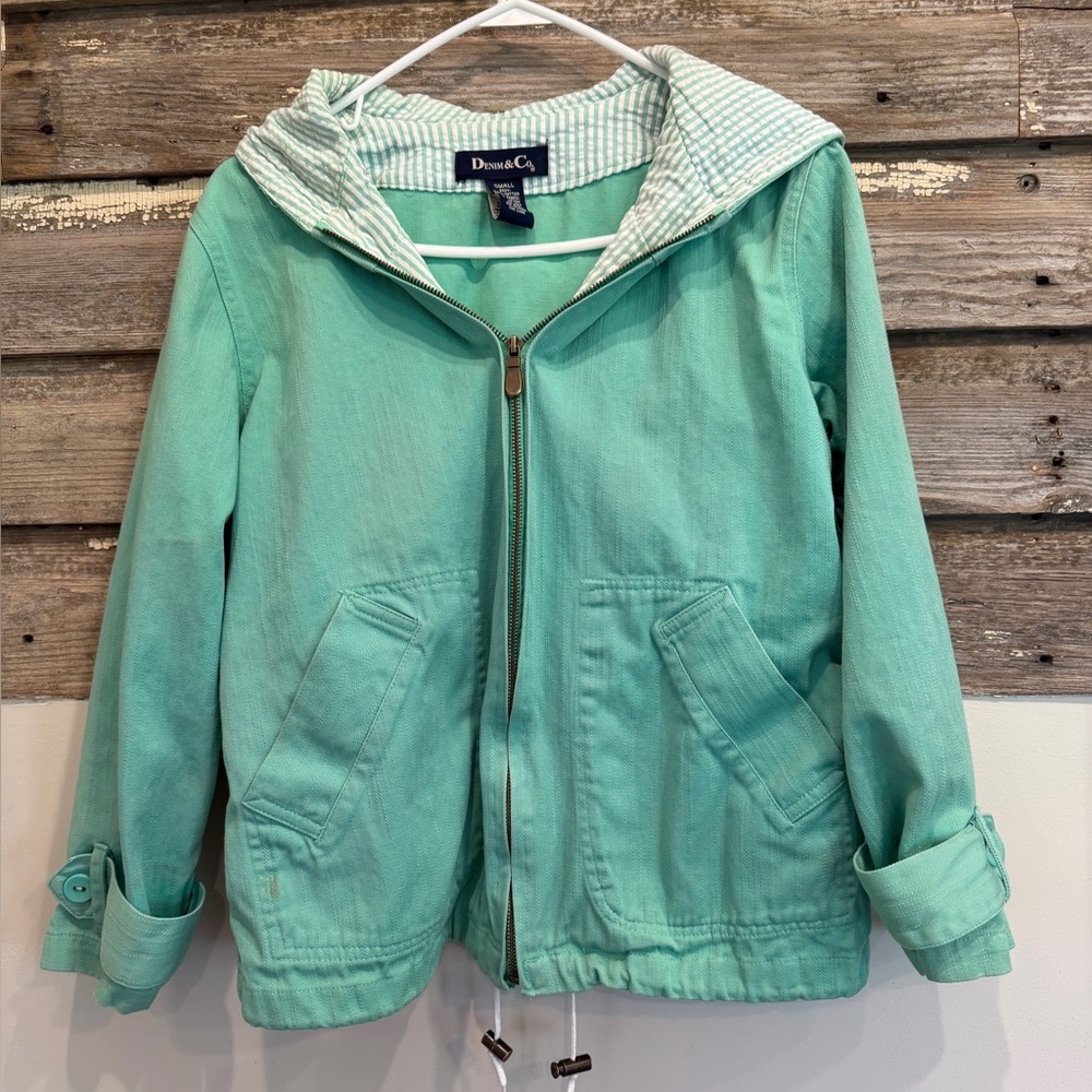 Denim and Co. green jacket size small